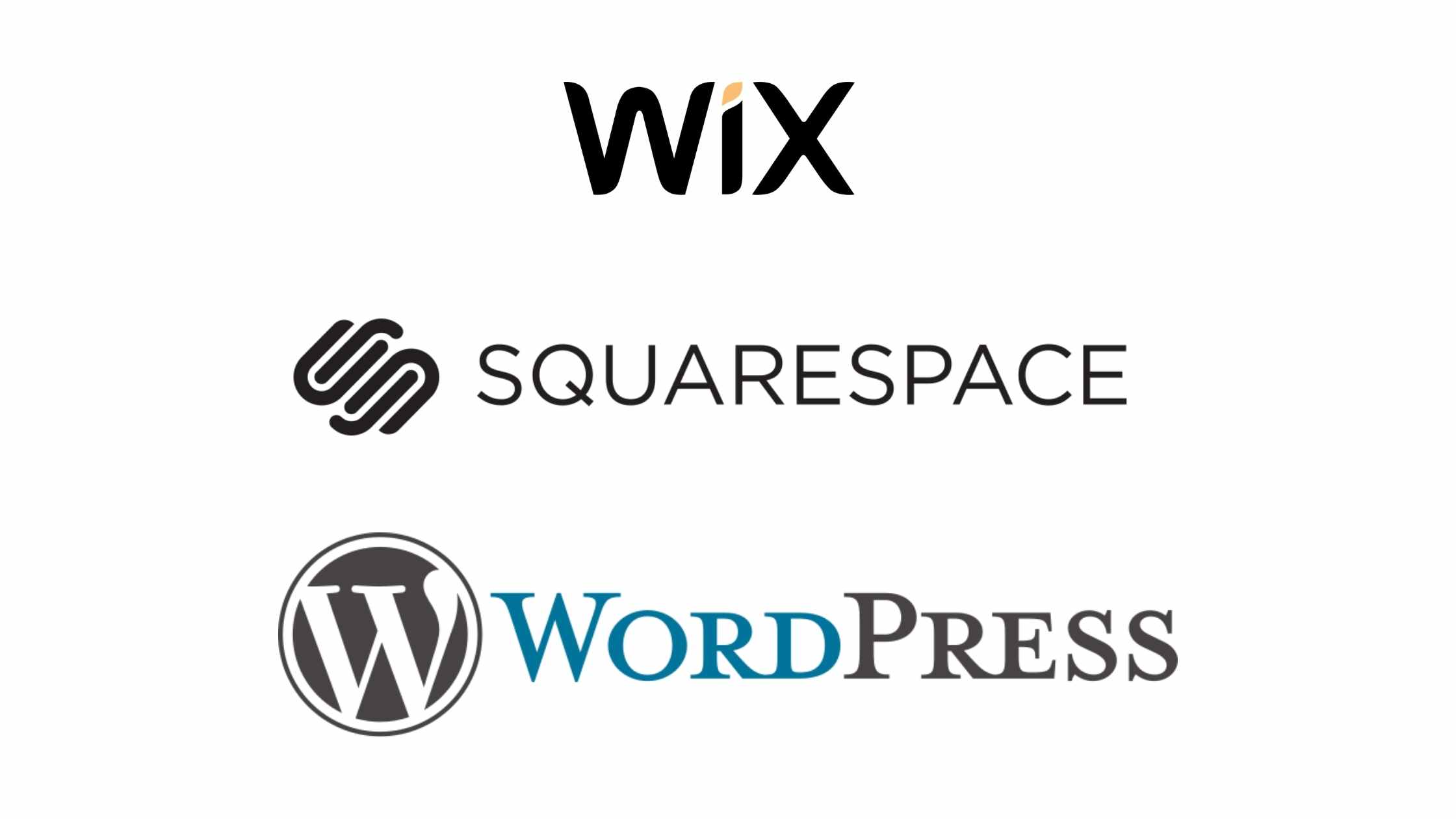 wix squarespace wordpress